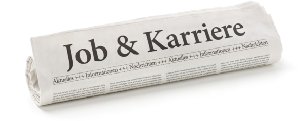Zeitung mit Überschrift Job und Karriere